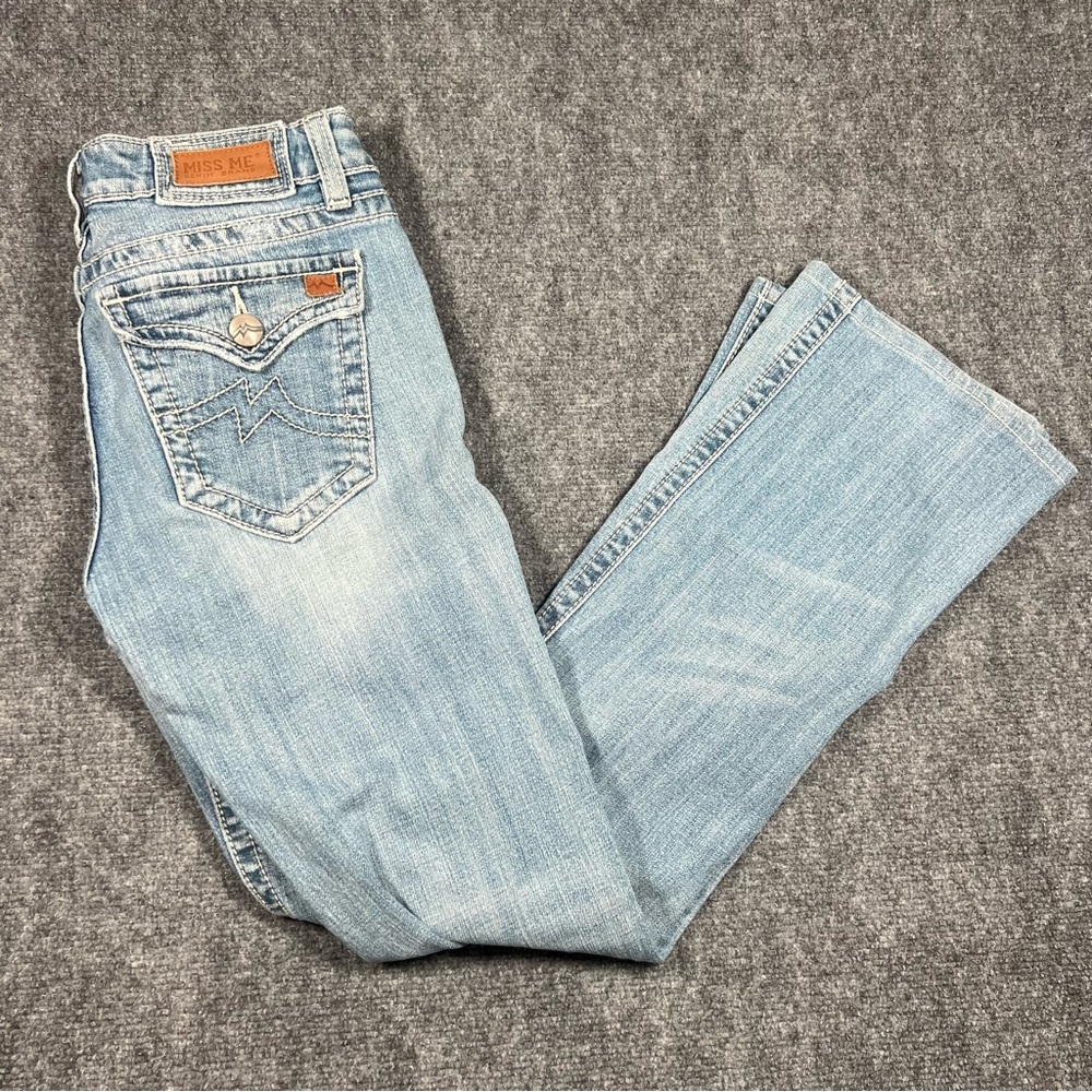 Miss Me Jeans Womens 30 Blue Denim Irene Bootcut Faded Preppy Y2K